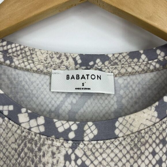 Babaton T Shirt Crop Top Snake Stretch - Picture 3 of 6